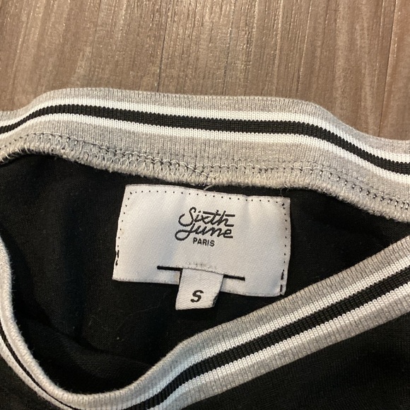 Sixth June black crop top - Picture 2 of 3